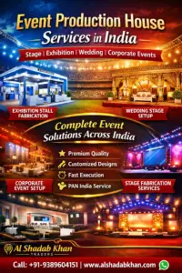 event production house services in india | stage setup, exhibition, wedding & corporate events | al shadab khan traders