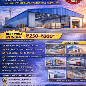 prefabricated warehouse shed | peb structure manufacturer & supplier in india