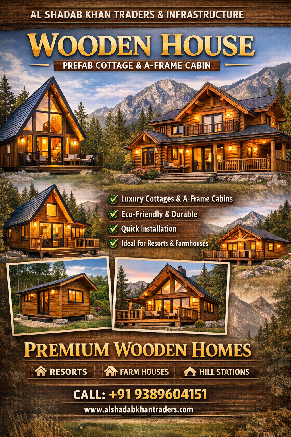 wooden house manufacturer in india | prefab wooden cottage & a frame house | al shadab khan traders wooden house manufacturer in india | prefab wooden cottage & a frame house | al shadab khan traders