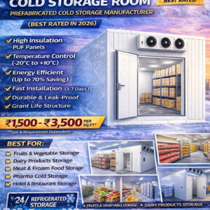 puf panel cold storage room | prefabricated cold room manufacturer in india